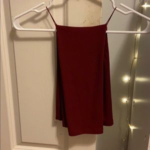 Deep red tank top